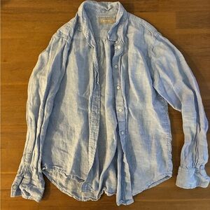 Everlane Light Blue Linen Top